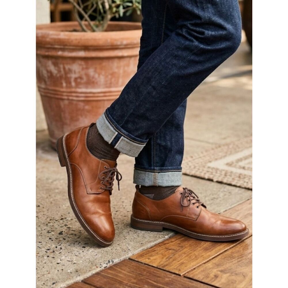 George Men's Oxford Cognac Sz 13